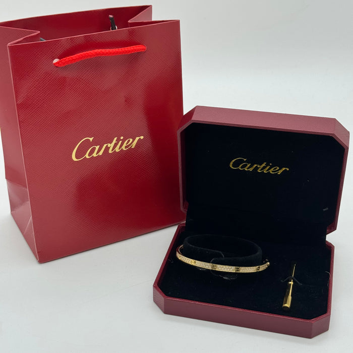 Cartier Love Bracelet – Diamond Paved Edition (Gold - Silver & Rose Gold)