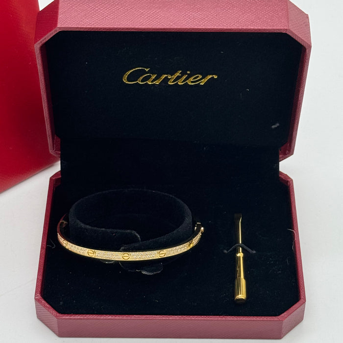 Cartier Love Bracelet – Diamond Paved Edition (Gold - Silver & Rose Gold)