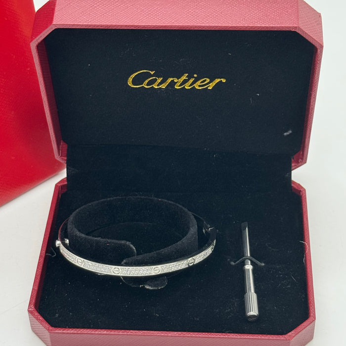 Cartier Love Bracelet – Diamond Paved Edition (Gold - Silver & Rose Gold)