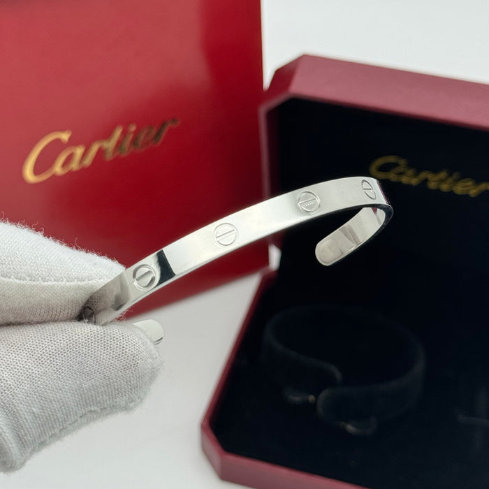 Cartier Love Open Cuff Bracelet – Minimalist Screw Design (Gold - Silver & Rose Gold)