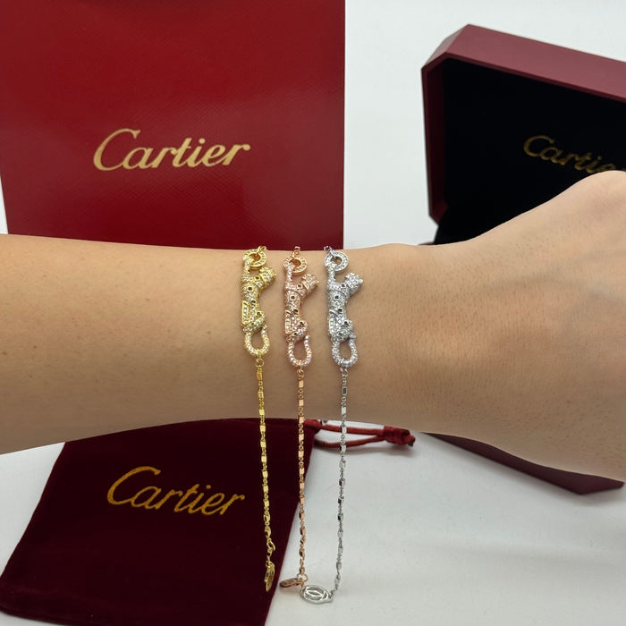 Cartier Panthère de Cartier Bracelet – Crystal Panther Design (Gold, Rose Gold, Silver)