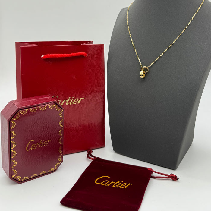 Cartier Double Love Rings Necklace – Interlocking Pendant (Gold, Silver, Rose Gold)