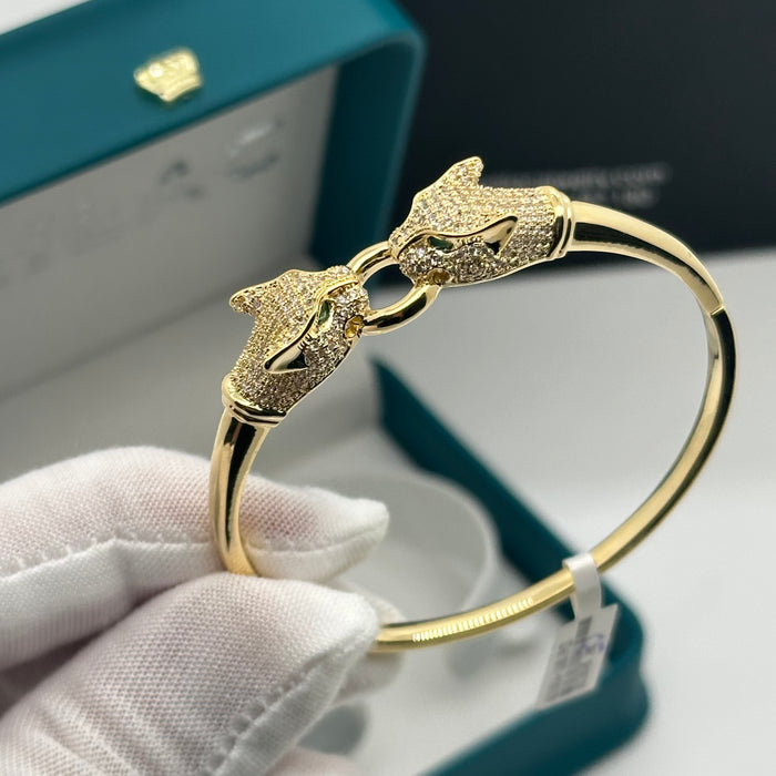 Panther Duo Gold Bangle- Inspired By Cartier
