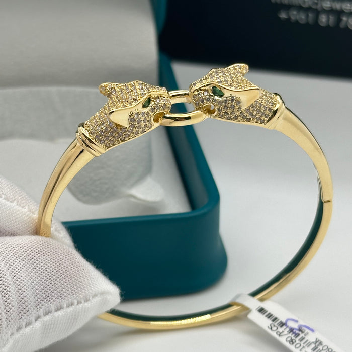 Panther Duo Gold Bangle- Inspired By Cartier