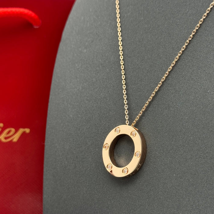 Cartier Love Circle Necklace – Classic Pendant (Gold - Silver - Rose Gold)