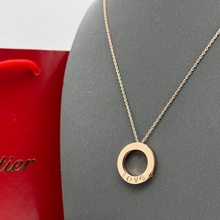 Cartier Love Circle Necklace – Classic Pendant (Gold - Silver - Rose Gold)