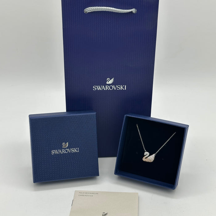 Swarovski Iconic Swan Pendant Necklace – White Crystals - 5215034