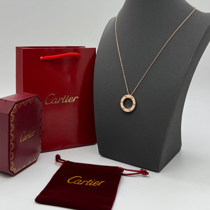 Cartier Love Circle Necklace – Classic Pendant (Gold - Silver - Rose Gold)