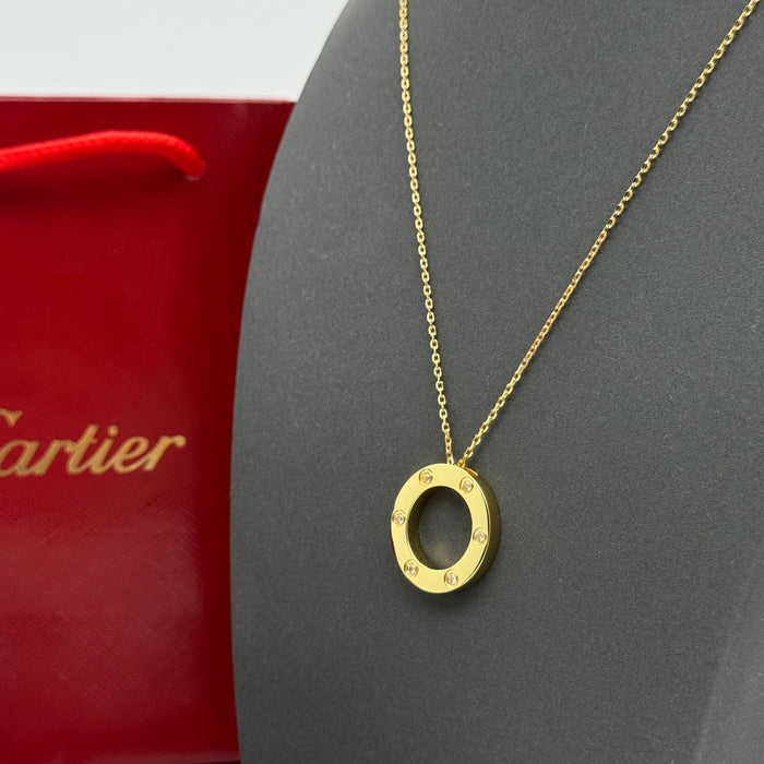Cartier Love Circle Necklace – Classic Pendant (Gold - Silver - Rose Gold)