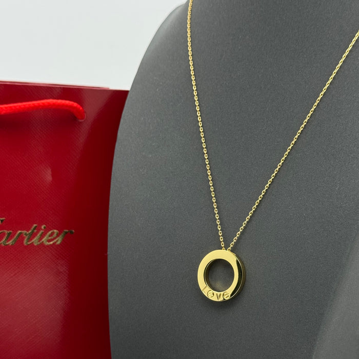 Cartier Love Circle Necklace – Classic Pendant (Gold - Silver - Rose Gold)