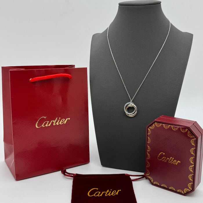 Cartier Trinity de Cartier Necklace – Three Interlocking Rings (Gold, Silver & Rose Gold)