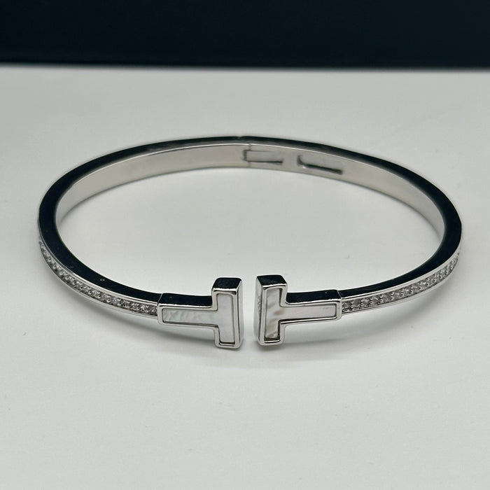 Silver T-Bar Minimalist Bangle - Inspired By Cartier