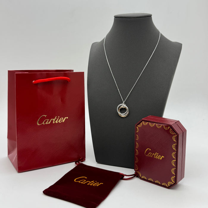 Cartier Trinity de Cartier Necklace – Three Interlocking Rings (Gold, Silver & Rose Gold)