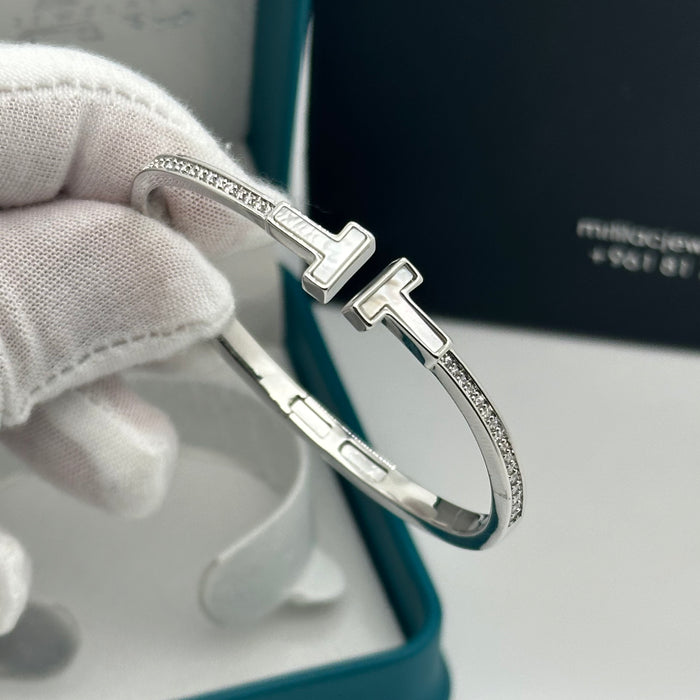 Silver T-Bar Minimalist Bangle - Inspired By Cartier