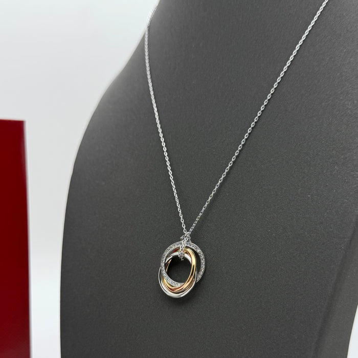 Cartier Trinity de Cartier Necklace – Three Interlocking Rings (Gold, Silver & Rose Gold)