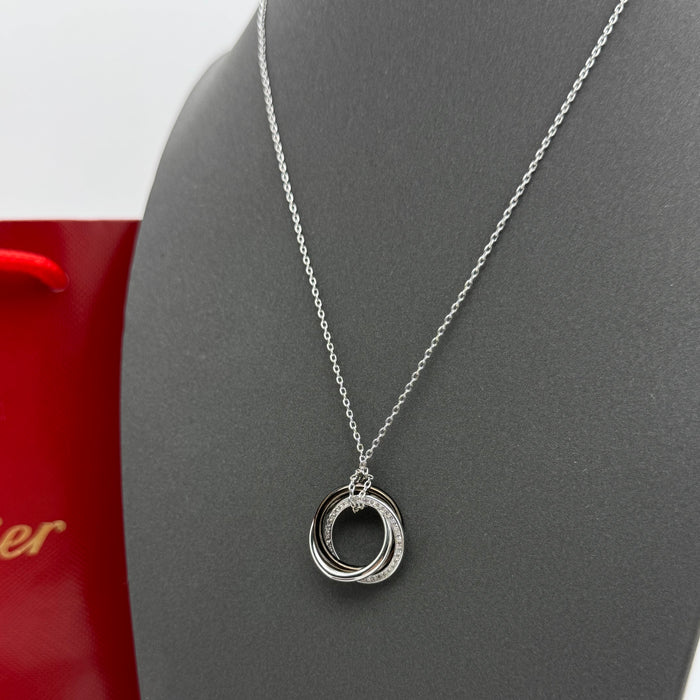 Cartier Trinity de Cartier Necklace – Three Interlocking Rings (Gold, Silver & Rose Gold)
