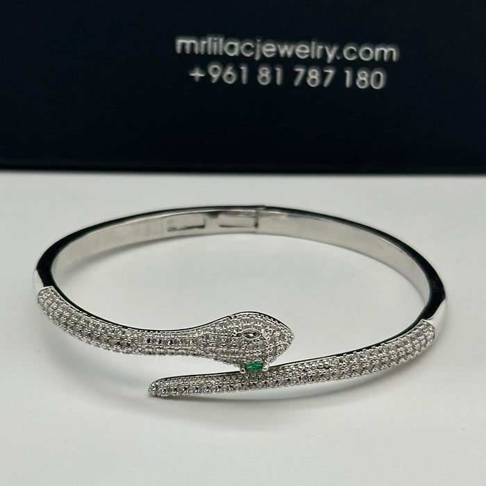 Silver Serpent Wrap Bnagle - Inspired By Carier
