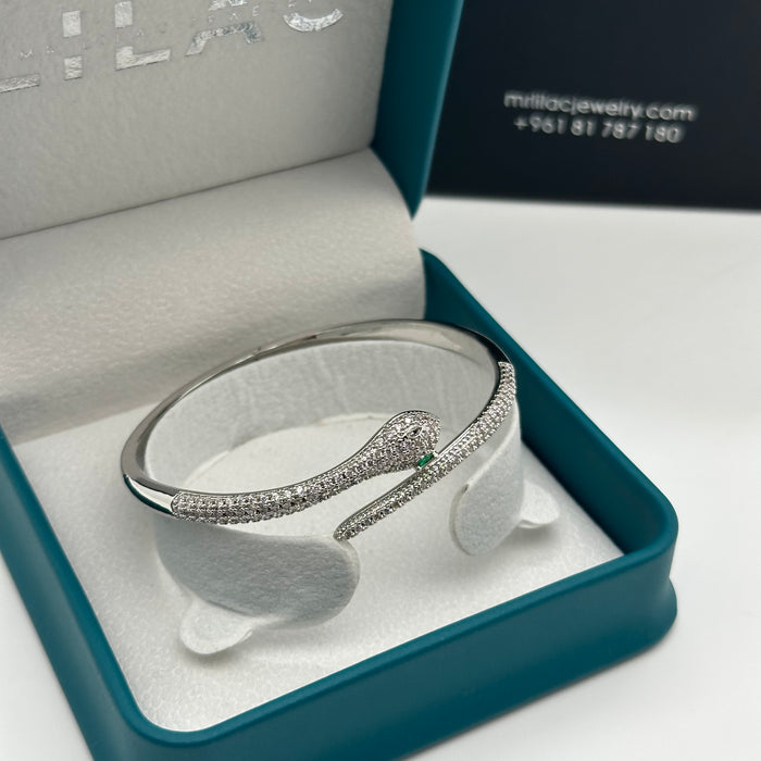 Silver Serpent Wrap Bnagle - Inspired By Carier