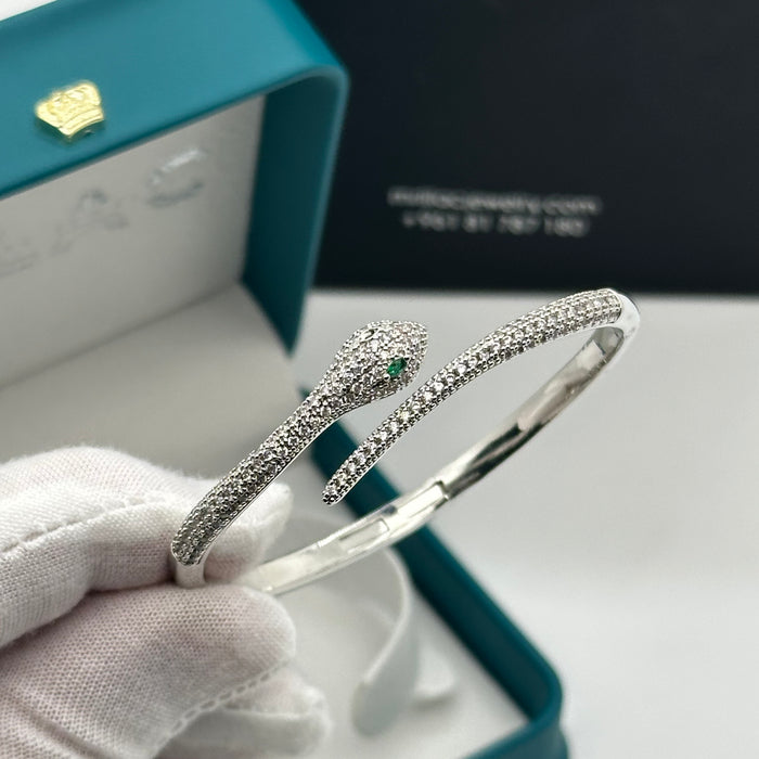 Silver Serpent Wrap Bnagle - Inspired By Carier