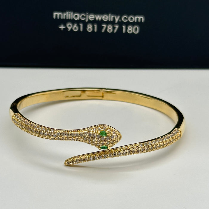 Gold Serpent Wrap Bnagle - Inspired By Carier