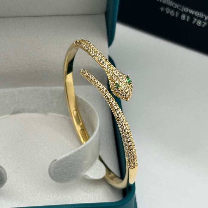 Gold Serpent Wrap Bnagle - Inspired By Carier
