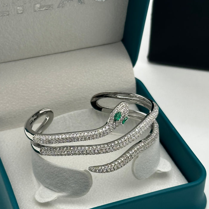 Silver Serpent Wrap Bnagle - Inspired By Carier