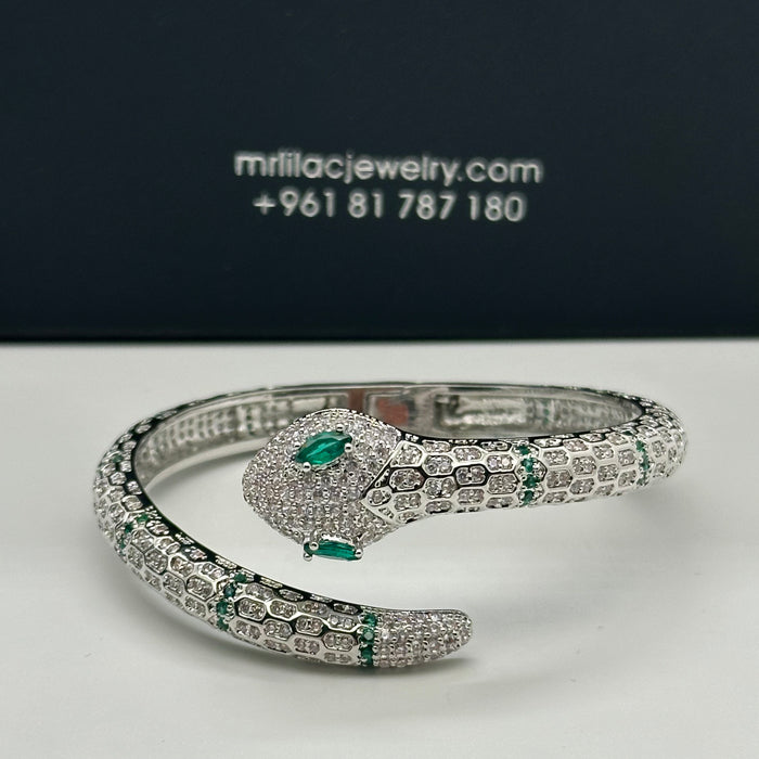 Gold Serpent Double Wrap Bangle - Inspired By Cartier