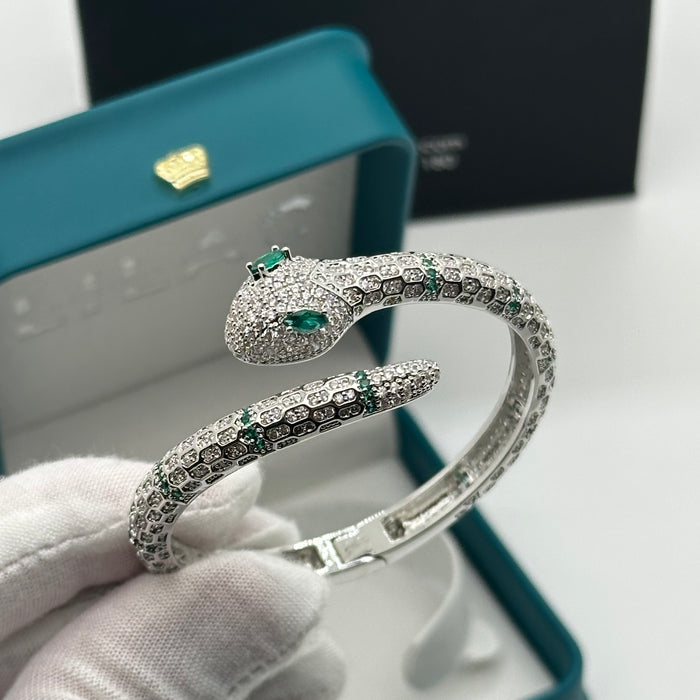 Gold Serpent Double Wrap Bangle - Inspired By Cartier
