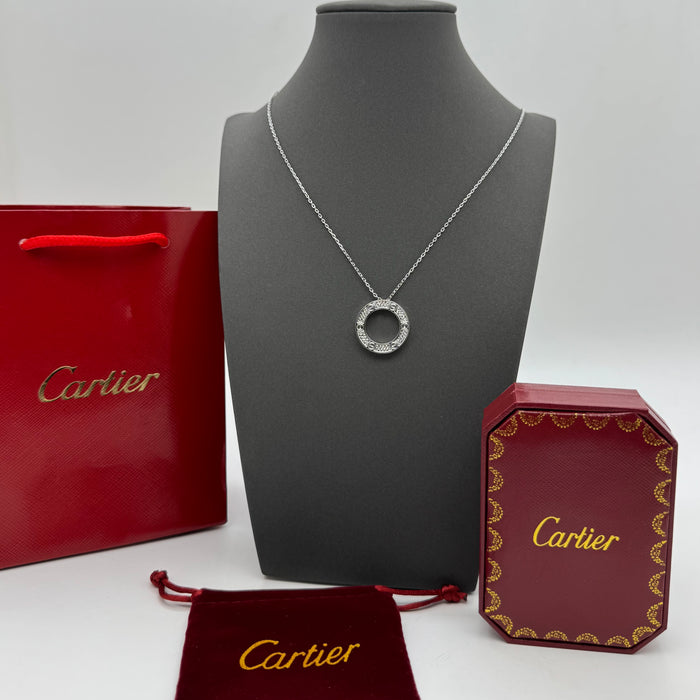 Cartier Love Circle Necklace – Classic Round Pendant (Gold, Silver & Rose Gold)