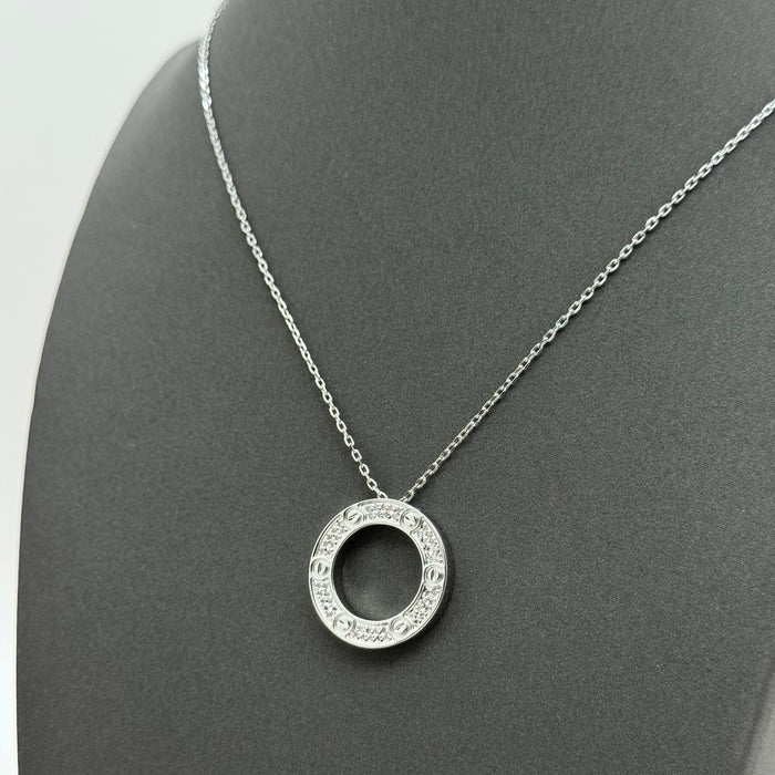 Cartier Love Circle Necklace – Classic Round Pendant (Gold, Silver & Rose Gold)