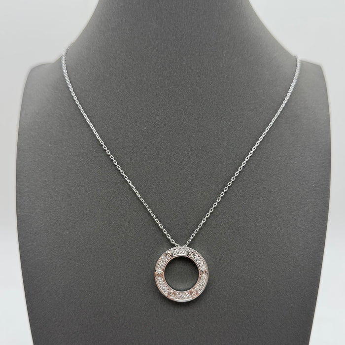 Cartier Love Circle Necklace – Classic Round Pendant (Gold, Silver & Rose Gold)