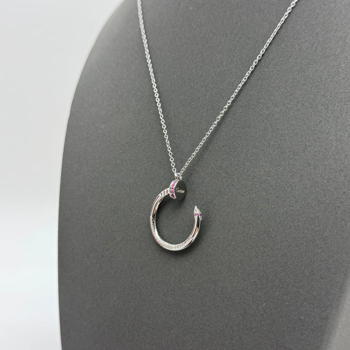 Cartier Ecrou de Cartier Necklace – Open Circle Gemstone (Gold-Silver-Rose Gold)