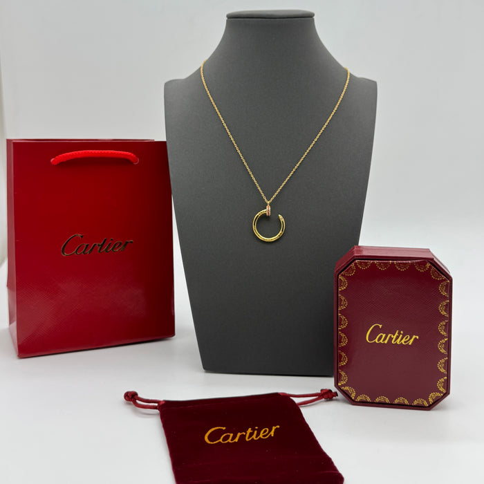 Cartier Ecrou de Cartier Necklace – Open Circle Gemstone (Gold-Silver-Rose Gold)