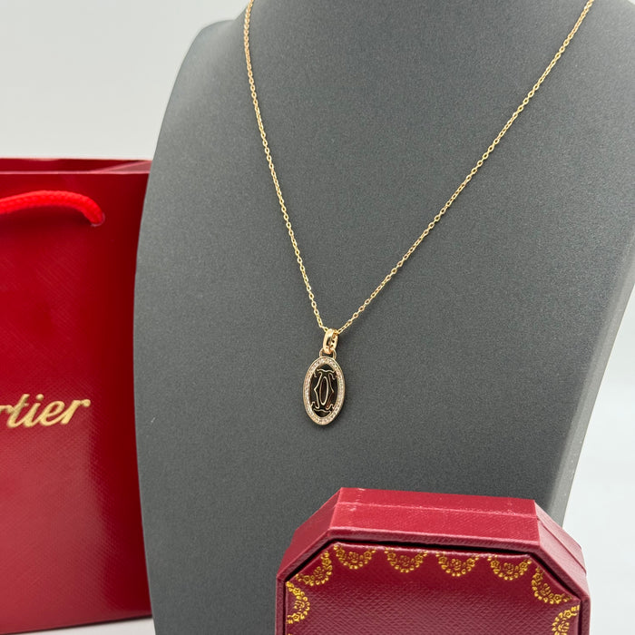 Cartier Panthère de Cartier Necklace – Oval Emblem Pendant (Gold)
