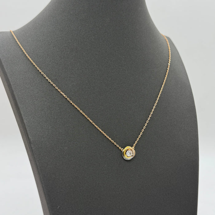 Cartier Trinity Mini Pendant Necklace – Clear & Pink Crystal Variants