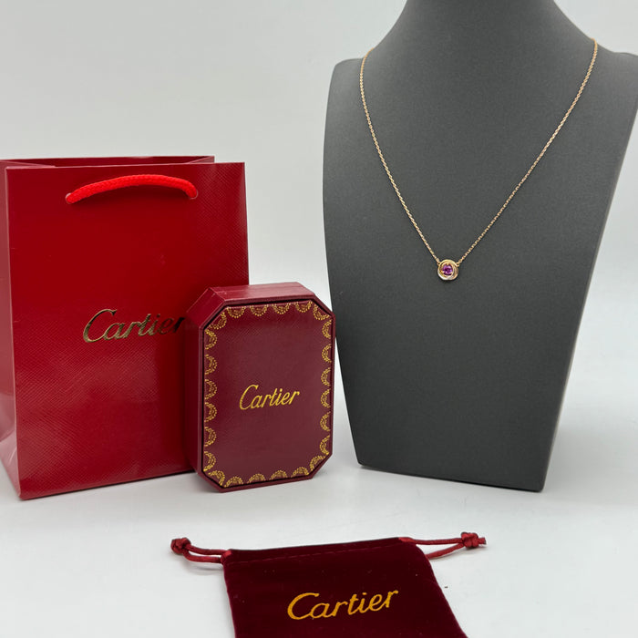 Cartier Trinity Mini Pendant Necklace – Clear & Pink Crystal Variants