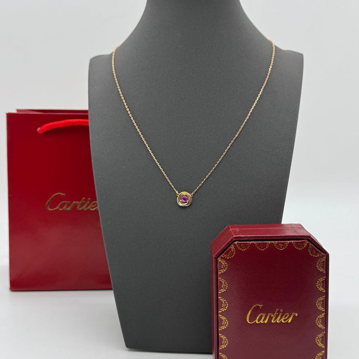 Cartier Trinity Mini Pendant Necklace – Clear & Pink Crystal Variants