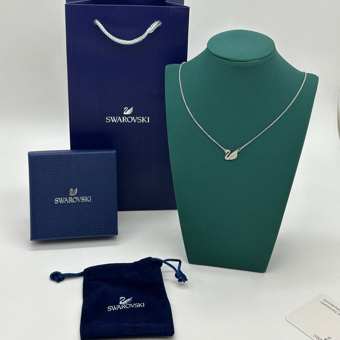 Swarovski Swan Pendant – Small, White Crystals - 5187404