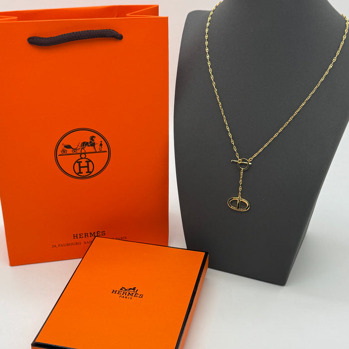 Hermès Chaîne d’Ancre Enchaînée Necklace in Gold
