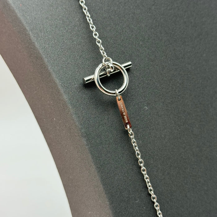 Hermès Chaine d’Ancre Split Charm Toggle Necklace — Black & Red