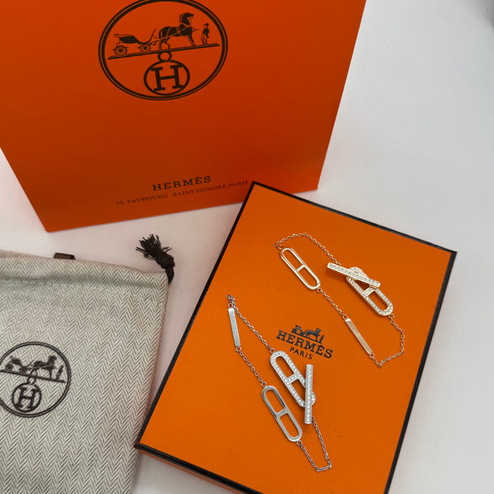 Hermès Chaine d’Ancre Enchaînée Bracelet — Pavé Diamonds & Plain Versions