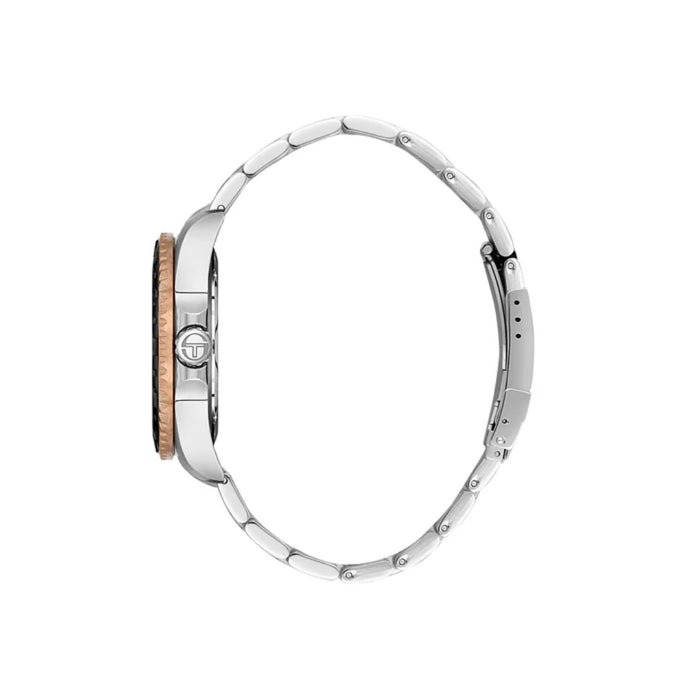 Sergio Tacchini GMT Watch – Green Dial with Two-Tone Stainless Steel Bracelet