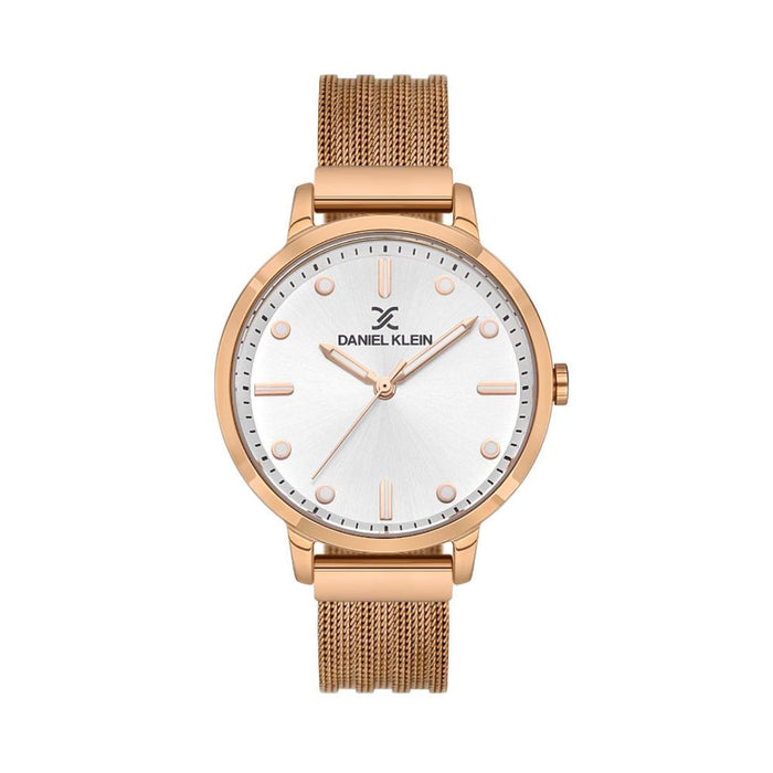 Daniel Klein Rose Gold Mesh Women's Watch