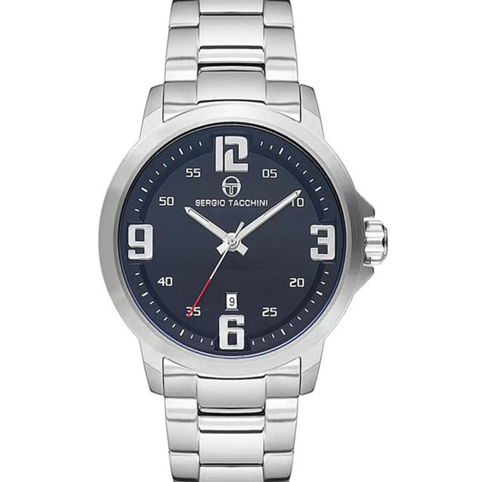 Sergio Tacchini Classic Stainless Steel Watch – Blue Dial & Silver Bracelet
