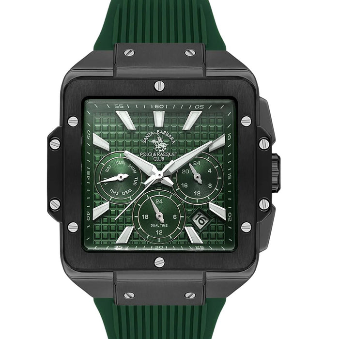 Santa Barbara Polo & Racquet Club Men's Chronograph Watch – Green Dial & Strap